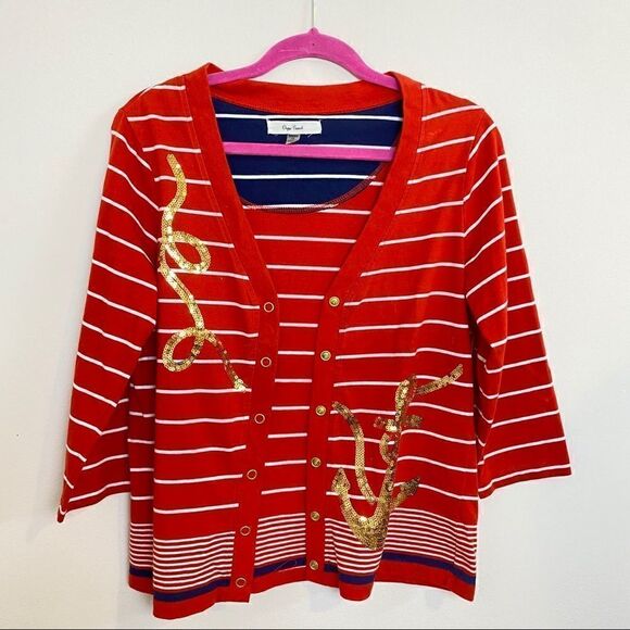 Onque Casuals Fun Knit Sweater Jacket M - Picture 2 of 5